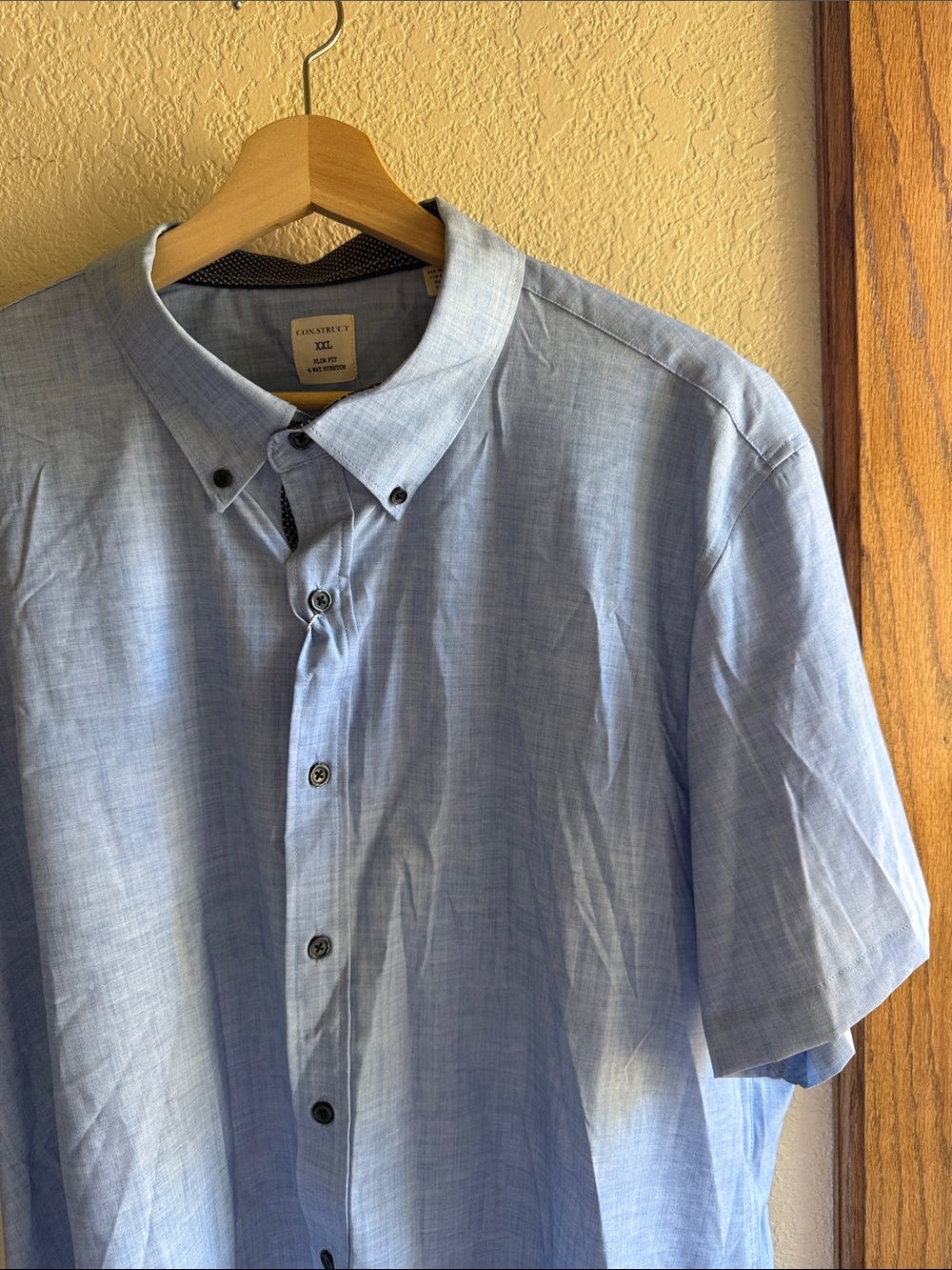 Croft & Barrow Light Blue Short-Sleeve Button-Down Shirt